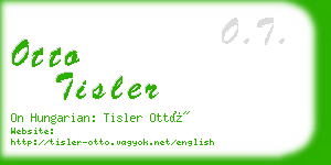 otto tisler business card